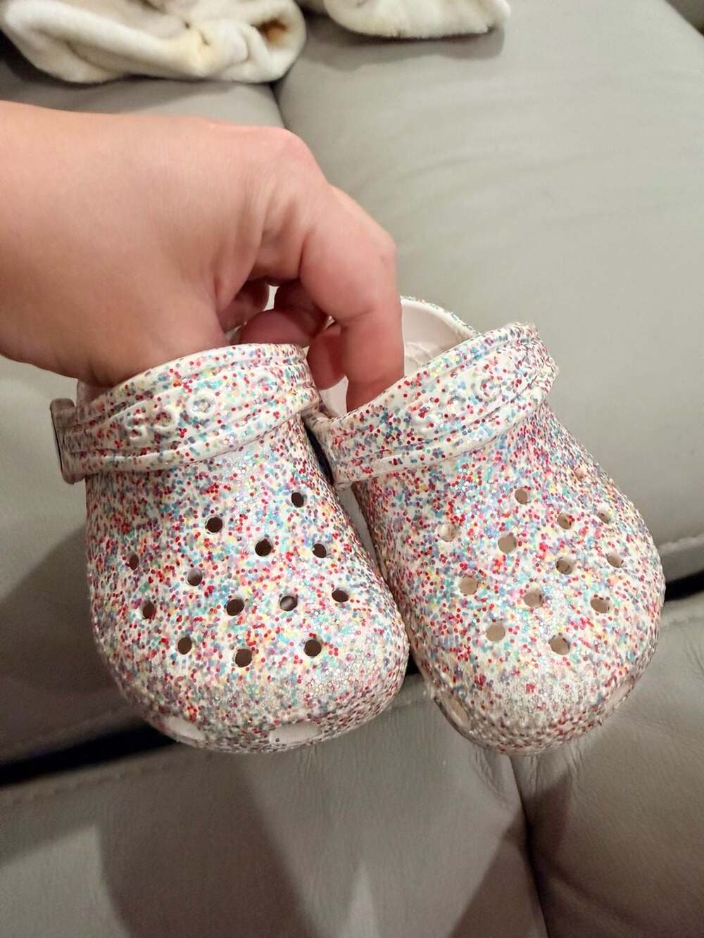 Crocs Classic Sprinkles Glitter Clog Size C4 Multi